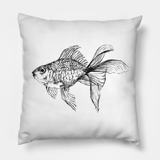 Goldfish Pillow by rachelsfinelines