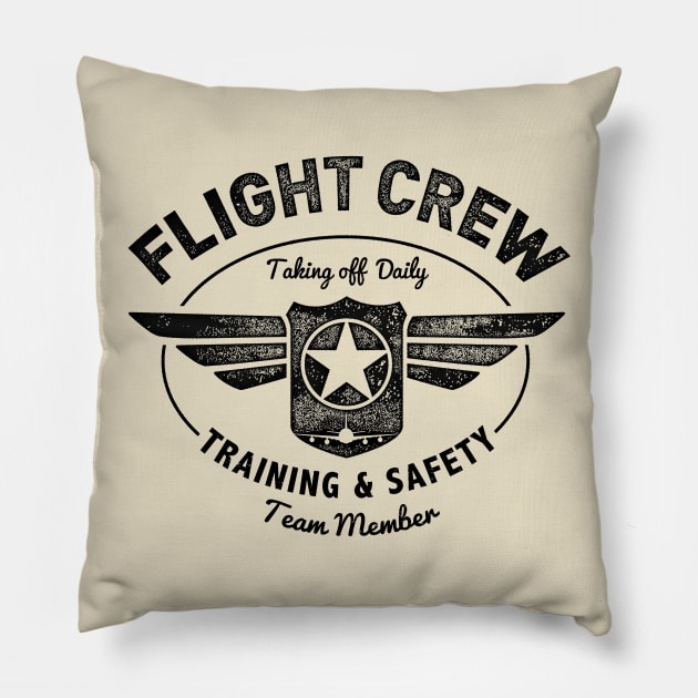 Flight Crew Pillow by Alema Art