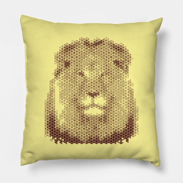 Kumiko Lion Animal Portrait Pillow by shultcreative