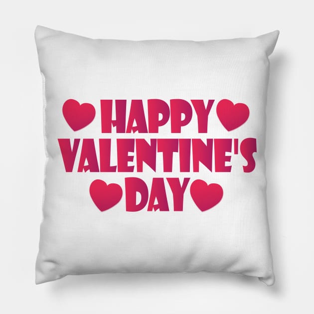 Love Hearts Pillow by JevLavigne