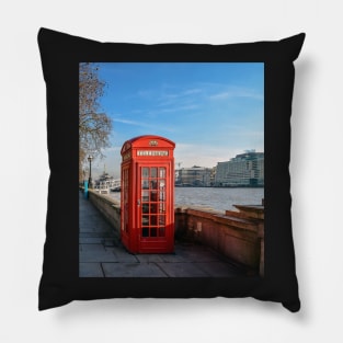 Red telephone box Pillow