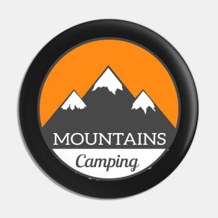 Mountain Sticker Camping, for Norway Lovers, Mounatin Pin