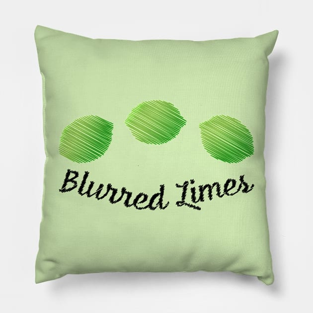 Blurred Limes Pillow by Hedgie Designs