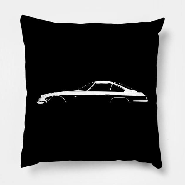 Lamborghini 350 GT Silhouette Pillow by Car-Silhouettes