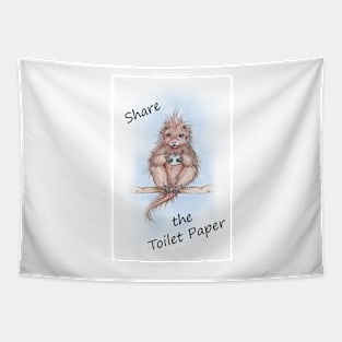 Share the Toilet Paper Porcupine Tapestry