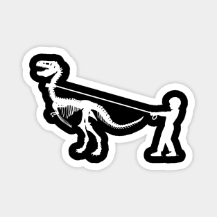 Dinosaur fossil and little boy Magnet