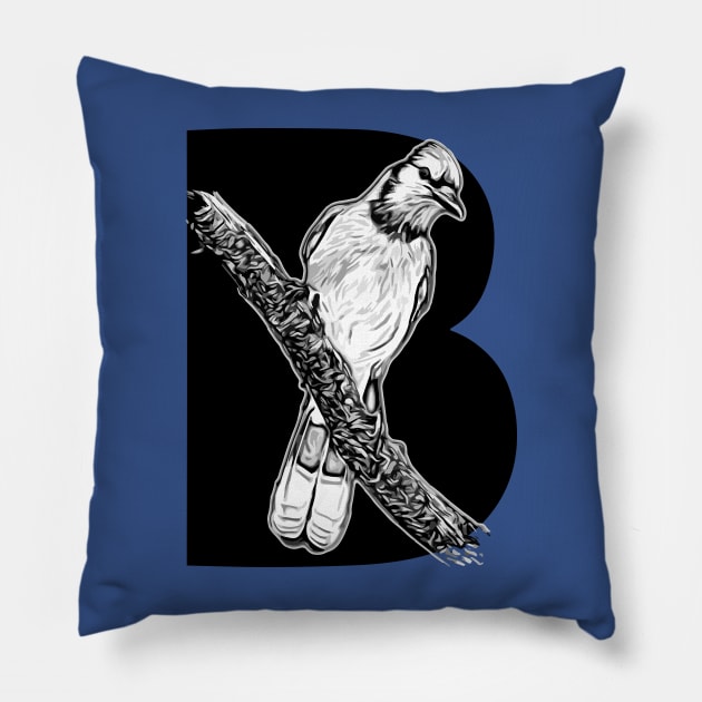 Blue Jay Pillow by Ripples of Time