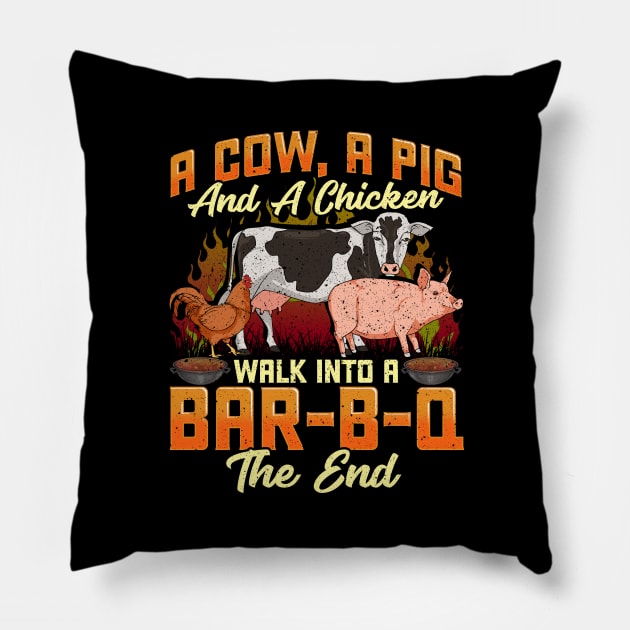 Funny Barbecue Grill Gifts Grilling Tee BBQ Master Chef Pillow by Proficient Tees