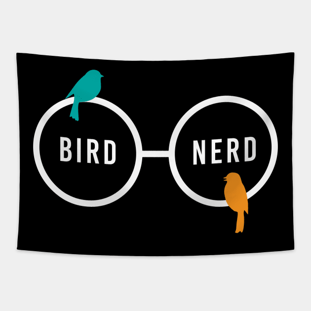 Bird Nerd Bird Watching Ornitology Tapestry by MooonTees