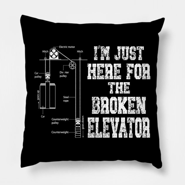 Elevator Mechanic Pillow by BOOBYART