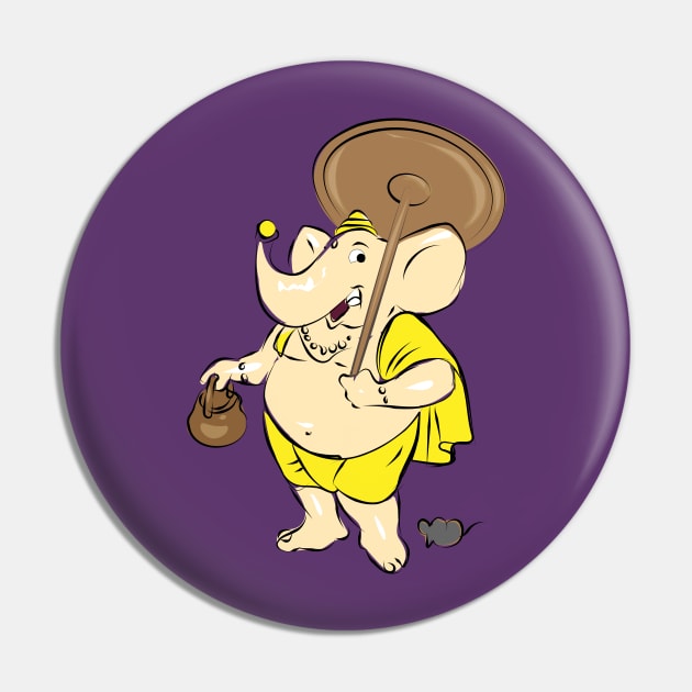 Hindu Elephant God - Ganesha Pin by PatrioTEEism