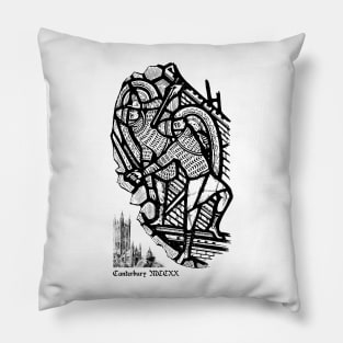 Canterbury Cathedral Stained Glass #2 Pillow