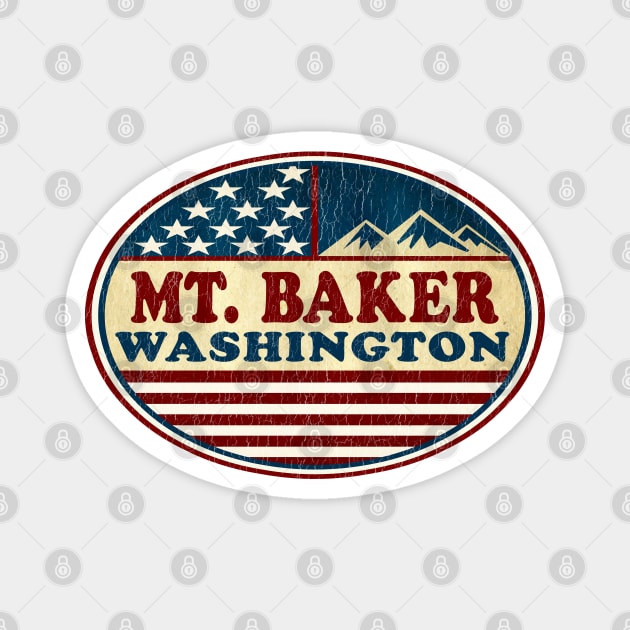 Snowboarding Mount Baker T Shirt Washington Skiing Tee Ski Magnet by heybert00