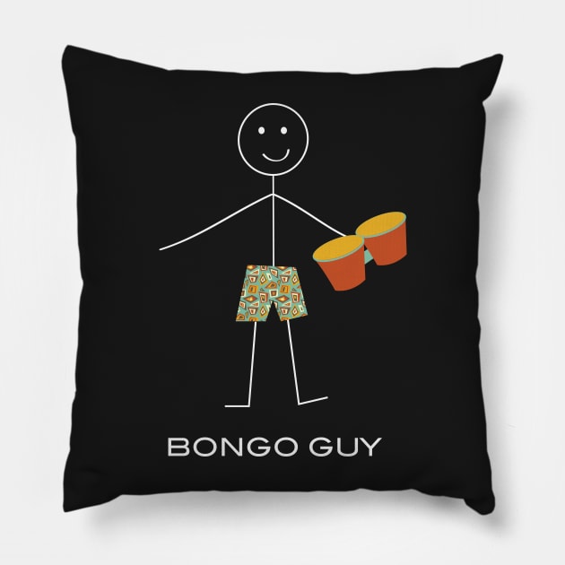 Funny Mens Bongo Guy Pillow by whyitsme