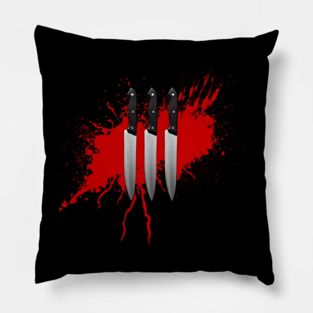 Knives Pillow by HauntedHart