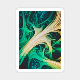 Tundara II. Sea-Green Abstract Art Magnet