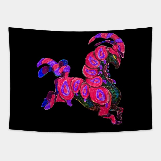 inky megapede Tapestry by gummygunk