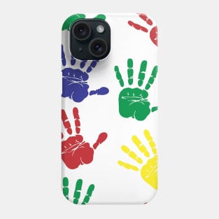 Colorful Handprints Phone Case