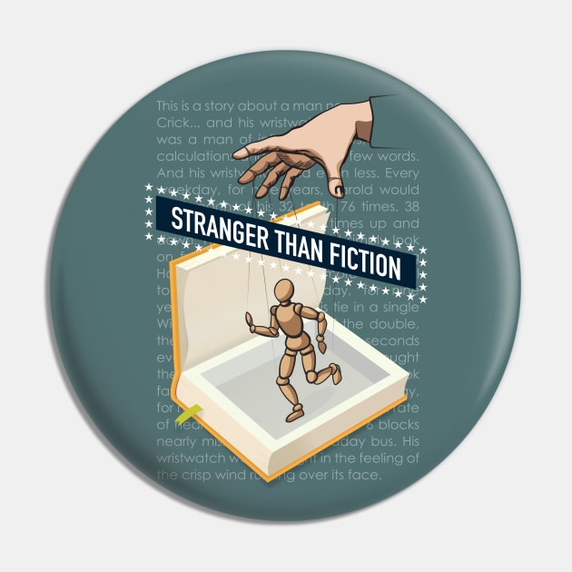 Stranger Than Fiction - Alternative Movie Poster Pin by MoviePosterBoy