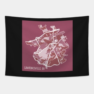 Lawrenceville, GA Map In Cranberry Tapestry