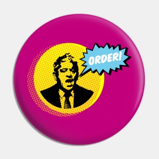 John Bercow - Order! Comic Style Pin