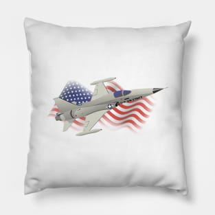 Patriotic F-5 Light Fighter Aircraft Pillow