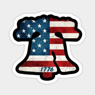 Philadelphia Liberty Bell American Flag Grunge 1776 Stars and Stripes Philly Fan Favorite Magnet