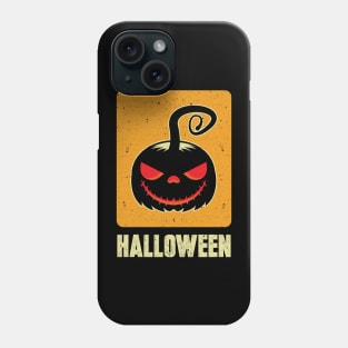 expressive isolated halloween pumpkin Phone Case