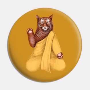 zen tiger gold Pin