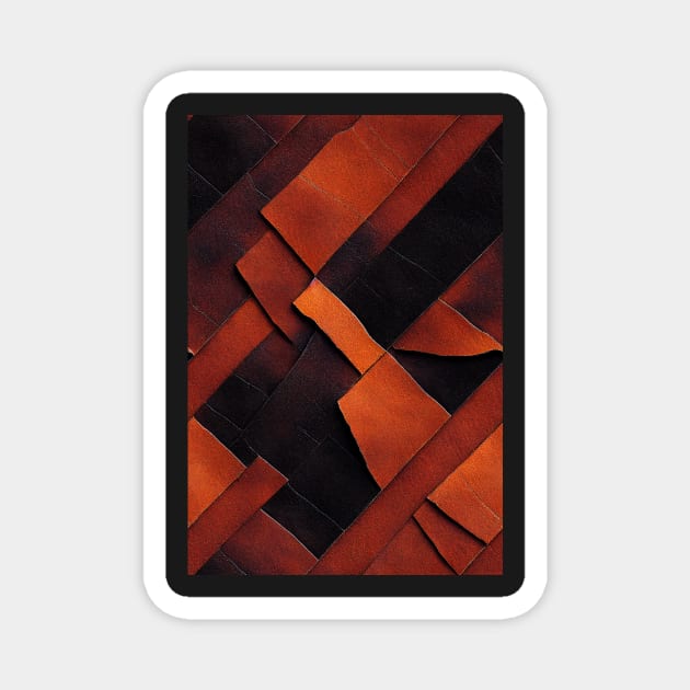 Brown Imitation leather, natural and ecological leather print #12 Magnet by Endless-Designs
