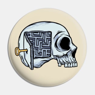 puzzle in the skull Pin