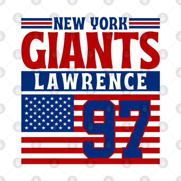 New York Giants Lawrencee 97 American Flag Football by Astronaut.co