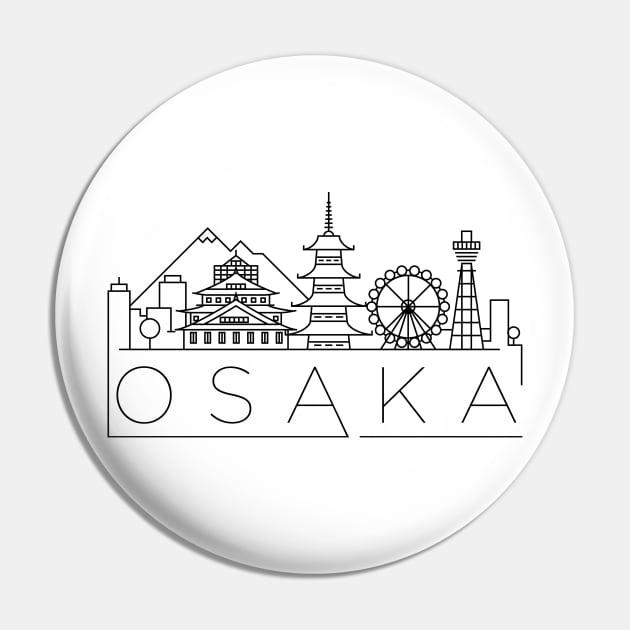Osaka Minimal Skyline Pin by kursatunsal