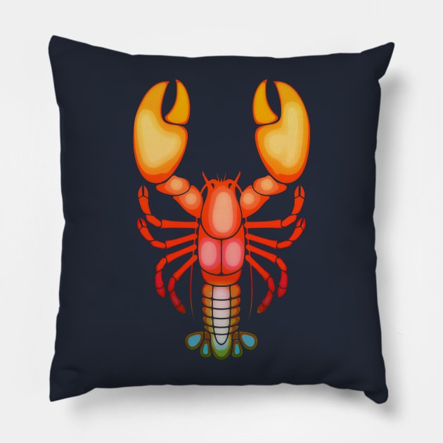 Lobster Sunset Pillow by Goldquills