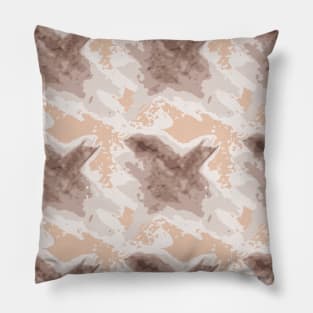 Houndstooth, brown abstract Pillow