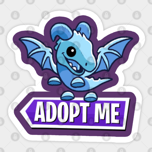 Adopt Me Cute Frost Dragon Adopt Me Sticker Teepublic - dragon decal roblox