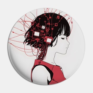 Enter the Digital Realm: Cyberpunk Aesthetics, Mind-Bending Anime, and Futuristic Manga Art Pin