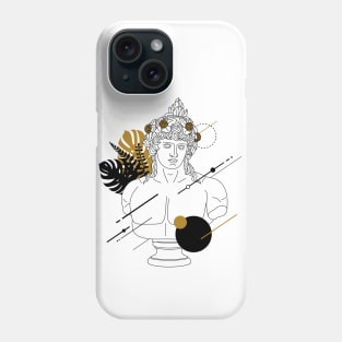 Dionysus (Bacchus). Creative Illustration In Geometric And Line Art Style Phone Case