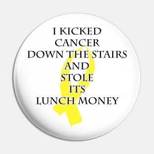 Cancer Bully (Yellow Ribbon) Pin