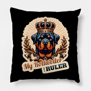 King Queen Rottweiler Pillow