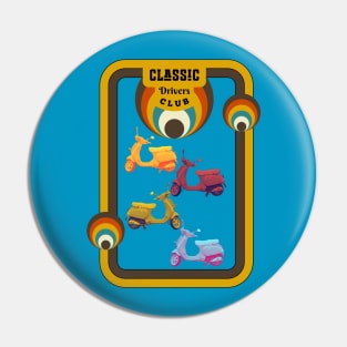 Retro Classic drivers club Pin