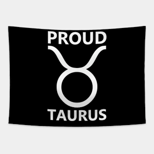 Proud Taurus White Tapestry