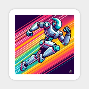 Pixel Warrior Robot Tee Magnet