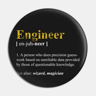 Engineer Tech Support Definition Shirt Funny Computer Nerd Meaning Pin