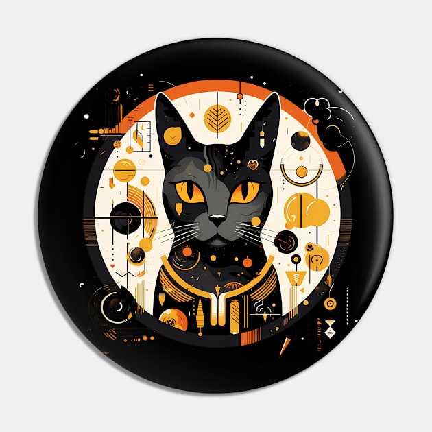 Egyptian Cat Halloween, Cat Lover Pin by dukito