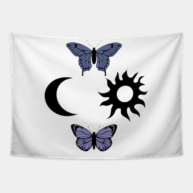 Celestial butterflies Tapestry by hgrasel