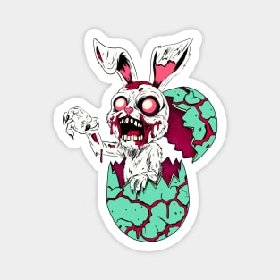 Zombie Easter Bunny Magnet