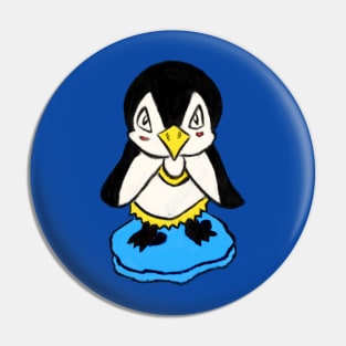 Little baby penguin sketch colour Pin