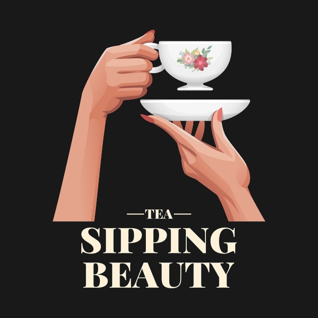 Tea Sipping Beauty by sqwear