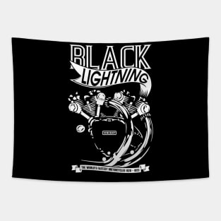 Black Lightning Machine Tapestry